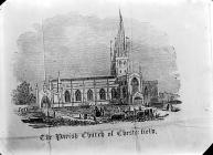parish church, Chesterfield (print)