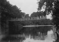 Pedestrian bridge over the river Irfon, Builth...