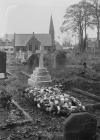 The graveyard at St Mary's church, Builth...