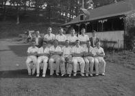 Mens cricket team at Builth Wells