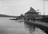 Lake and boathouse, Llandrindod Wells