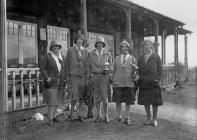Five lady golfers outside Llandrindod Wells...