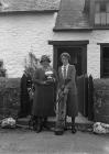 Two lady golfers, one with a trophy, Builth Wells