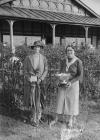 Two lady golfers outside Llandrindod Wells Golf...