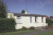 Front of pre-fab no. 14 - Llandinam Crescent,...