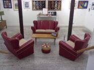 Comfortable chairs in antique shop, Carmarthen