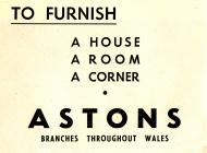 Astons furnishers advertisement