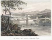 The Tubular & Menai suspension bridges near...