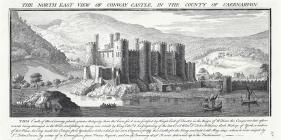  The north east view of Conway Castle in the...