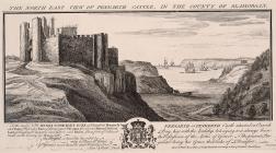 The north east view of Pennarth castle, in the...