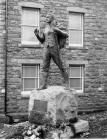 An early picture of Hedd Wyn's statue