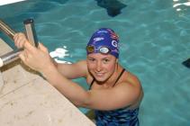 The swimmer Liz Johnson