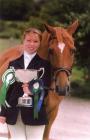 Equestrian Nicola Tustain winning the Nationals 