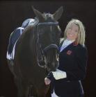 Painting of the equestrian Nicola Tustain 
