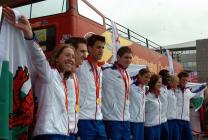 Cyclist Nicole Cooke with her Olympic Gold...