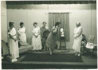 Borth women on stage