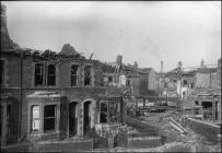 Bomb damage, Craddock Street, Cardiff, 1941