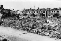 Bomb damage, St Agnes Road, Cardiff, 1941