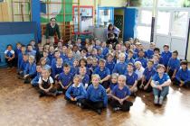 Commissioner visits school children in Hay-on-Wye