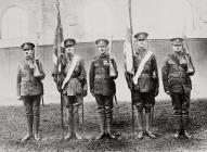 Soldiers outside Swansea Drill Hall, 1914