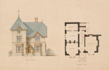 Detached gothic style residence - front...