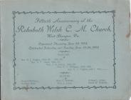 Fiftieth Anniversary of the Rehoboth Welsh C. M...