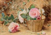 Moss Roses - Hunt, William Henry