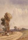 Landscape with figures - Vickers, Alfred, Gomersal