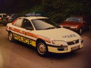 South Wales Police Vauxhall Omega patrol car