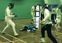 Foil Bout during the 2003 Aberystwyth Fencing...