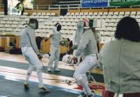 Sabre in action - fencers from Aberystwyth Town...
