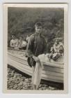 Man by boat,Llangrannog, summer 1937
