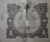 Crown bard's certificate - Pwllheli 1925 -...
