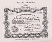 American Gorsedd membership certificate 
