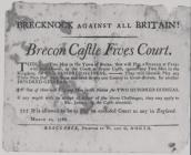 Brecknock against all Britain! Brecon Castle...