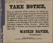 Take Notice Watkin Davies 1826