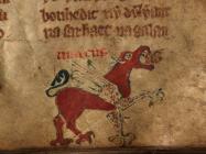 F. 29r. Winged lion (symbol of Mark's Gospel