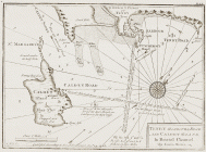 Tenby harbour and road and Caldey roads in...