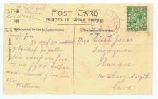 Postcard sent during World War 1