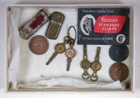 Box of coins and items