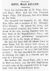 Rhyl Man Killed - Flintshire Observer 01-07-1915