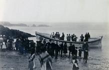 Launching a Lifeboat, Tenby c1910