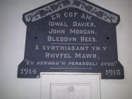 Memorial at Pantperthog school