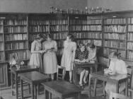 Pupils in the Library, Hafodunos Hall Boarding...