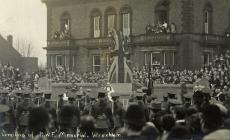 Unveiling of R.W.F. Memorial at Wrexham c1920