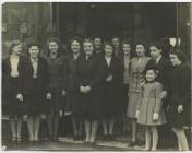 Staff outside Rees and Williams shop in Maesteg