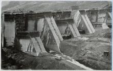 Nant-y-Moch dam under construction, Rheidol...