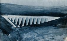 Nant-y-Moch dam and reservoir, Rheidol Hydro...