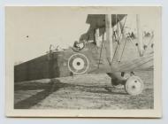 Photograph of crashed plane during WW1 training...