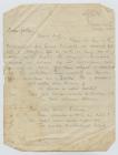 Letter from William Davies to his father during...